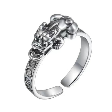 Lucky Silver Pixiu Ring YourSoulPlace.com